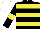 Silk - Black, yellow hoops, armlets, white cap