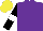 Silk - Purple, black sleeves, white armlets, yellow cap