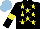Silk - Black, yellow stars, armlets, light blue cap