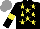 Silk - Black, yellow stars, armlets, grey cap