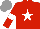 Silk - Red, white star, armlets, grey cap