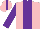 Silk - Pink, purple stripe, sleeves and cap