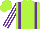 Silk - Lime,purple braces, white and purple stripes on sleeves, lime cap