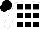 Silk - White, black squares, black cap