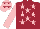 Silk - Garnet body, pink stars, pink arms, pink cap, garnet stars