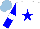Silk - White, blue star, blue sleeves with white armlets, light blue cap