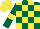 Silk - Dark green and yellow checks, armlets, yellow cap