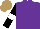 Silk - Purple, black sleeves, white armlets, light brown cap