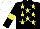 Silk - Black, yellow stars, armlets, white cap