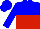 Silk - Blue and red halved horizontally