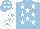 Silk - light blue body, white stars, white arms, light blue stars, light blue cap, white stars