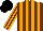 Silk - Brown, orange striped, brown, orange striped sleeves, black cap