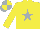 Silk - Yellow, silver star, yellow sleeves, quartered cap