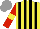 Silk - Yellow, black stripes, red sleeves with yellow armlets, grey cap