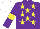 Silk - Purple, yellow stars, armlets, white cap