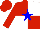 Silk - Red and white quartered, blue star, red cap