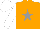Silk - Orange, grey star, white sleeves and cap