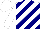 Silk - White, navy diagonal stripes