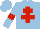 Silk - Light blue, red cross of lorraine, red armlet, light blue cap