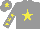 Silk - Grey, yellow star, grey sleeves, yellow stars, grey cap, yellow star