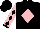 Silk - Black, pink diamond, black diamonds and cuffs on pink sleeves