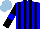 Silk - Blue, black stripes, black sleeves with blue armlets, light blue cap