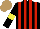 Silk - Black, red stripes, yellow armlets, light brown cap