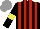 Silk - Black, red stripes, yellow armlets, grey cap