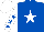 Silk - Royal blue, white star, royal blue stars on white sleeves, white cap