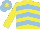 Silk - Yellow, light blue chevrons, light blue cap, yellow star