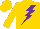 Silk - Gold, purple lightning bolt