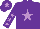 Silk - Purple, mauve star, mauve stars on sleeves, mauve star on cap