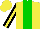 Silk - Yellow, green stripe, black sleeves with yellow stripe, cap