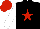 Silk - Black body, red star, white arms, red cap