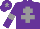 Silk - Purple, grey cross of lorraine, grey armlet, grey star on cap
