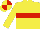 Silk - Yellow, red hoop, yellow sleeves, yellow, red quartered cap
