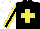 Silk - Black, yellow cross, sleeves, black stripe, white cap
