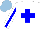 Silk - White, blue cross, white sleeves, blue stripe, light blue cap
