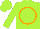 Silk - Lime green, orange circle