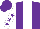 Silk - Purple, white stripe, white sleeves, purple stars and cap