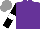 Silk - Purple, black sleeves, white armlets, grey cap