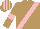 Silk - Light brown, pink sash, armlets, striped cap