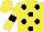 Silk - Yellow, black spots, armlets, yellow cap
