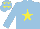 Silk - light blue, yellow star, yellow stars on cap