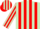 Silk - Light Green and Red stripes