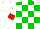 Silk - White, green checks, red armlets,