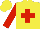 Silk - Yellow, red cross, sleeves,