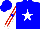 Silk - Blue, white star, blue stars on red and white striped sleeves, blue star on white cuffs
