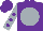 Silk - Purple, silver disc, purple spots on silver sleeves, purple cap