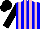 Silk - blue and pink stripes, black sleeves and cap
